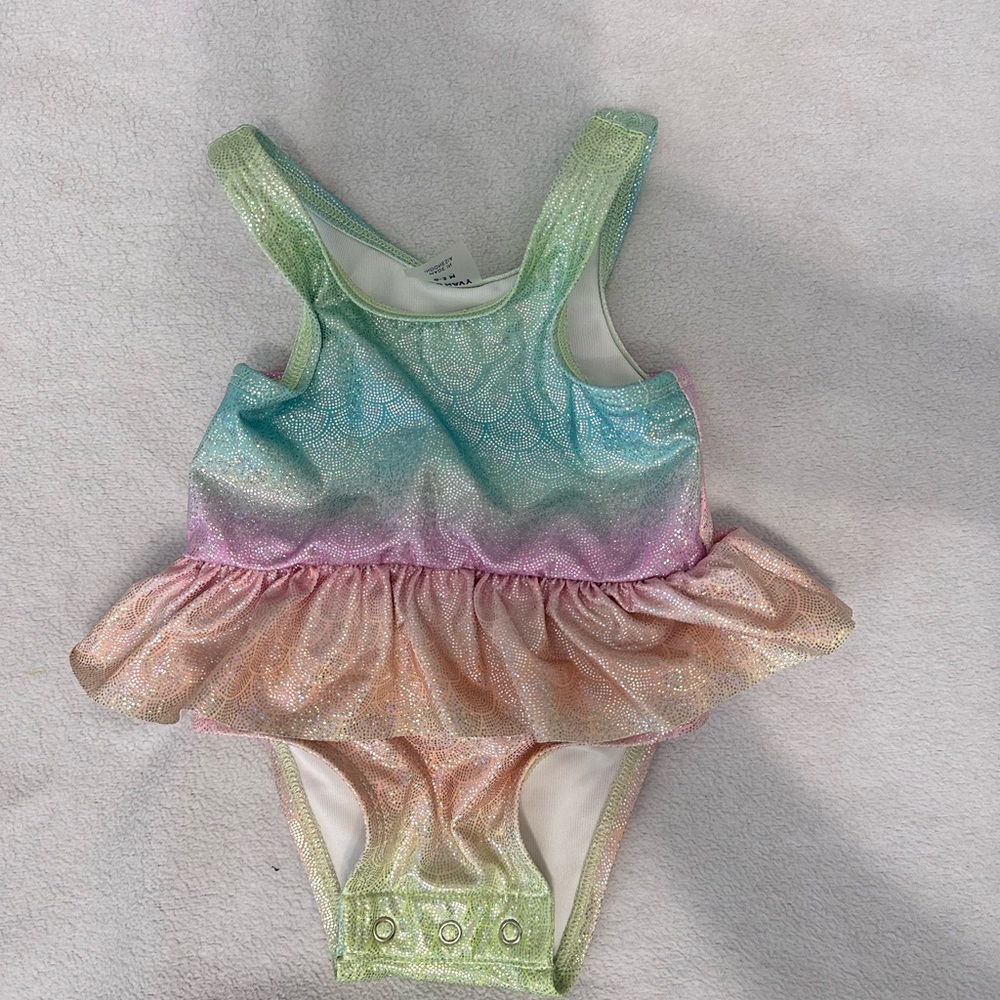 Sparkly Rainbow Baby Swimsuit 0-3M